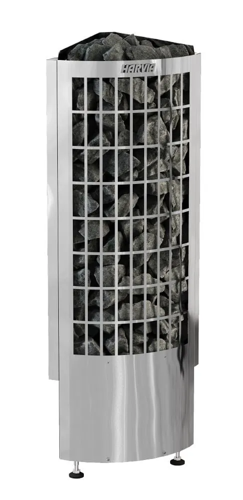 Harvia Cilindro Corner E heater in stainless steel, product photo