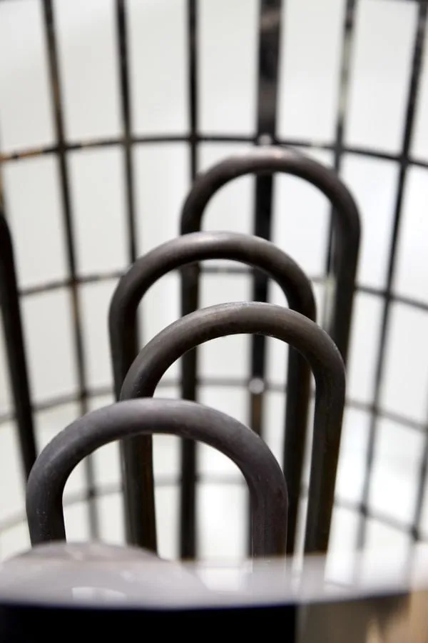 Close-up of the Harvia Cilindro Pro heating elements