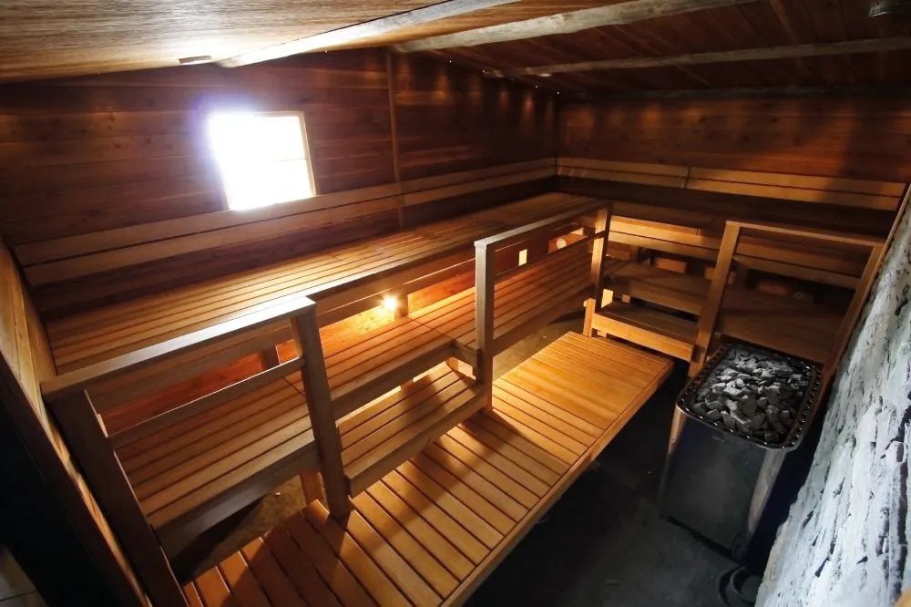 Harvia Club Pro heater in a sauna