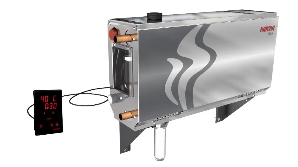 Harvia HGX XW steam generator with WiFi control panel, product photo