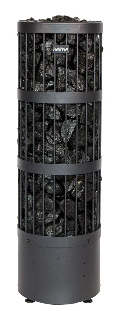 Harvia Legend Home E pillar heater in black, product photo