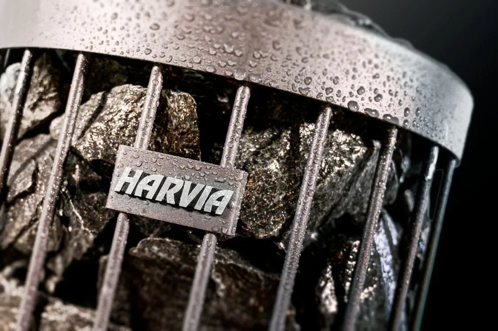 Close-up detail of the Harvia Legend steel frame