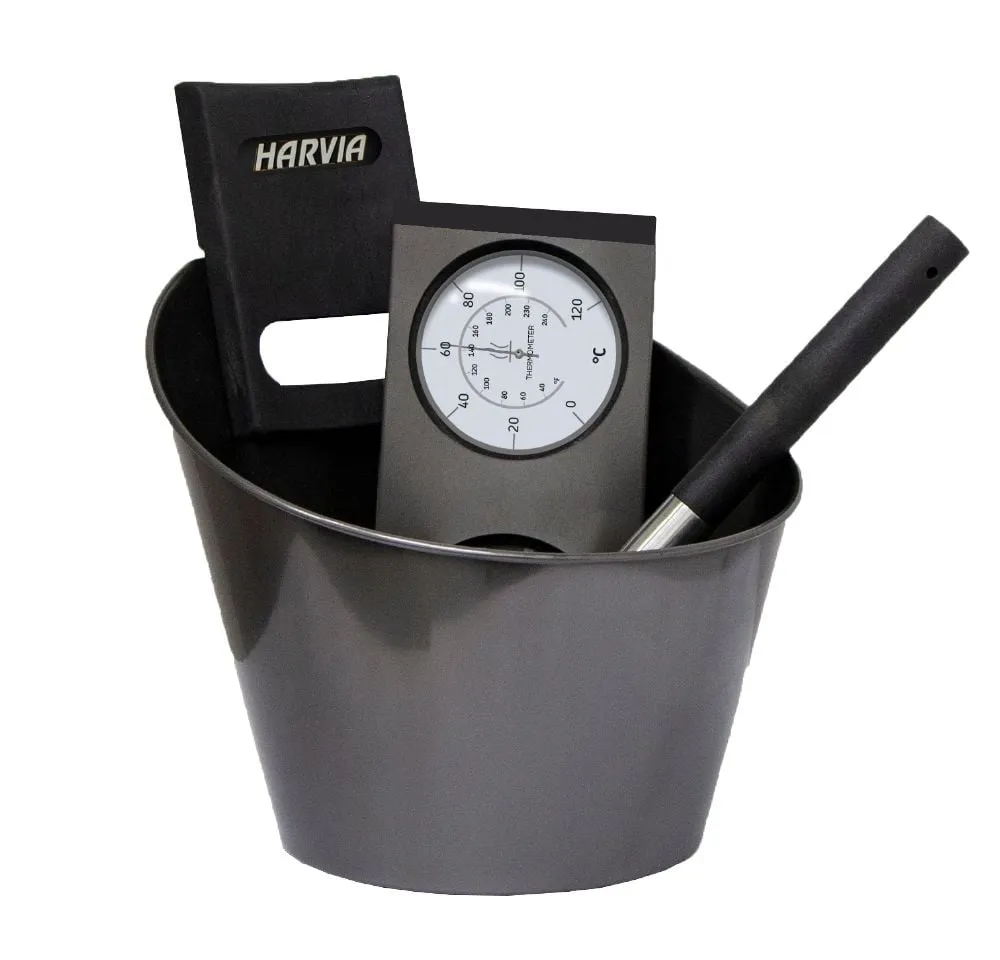 Harvia sauna set in black steel, product photo