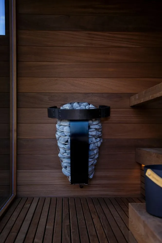 Harvia Spirit heater in a sauna interior