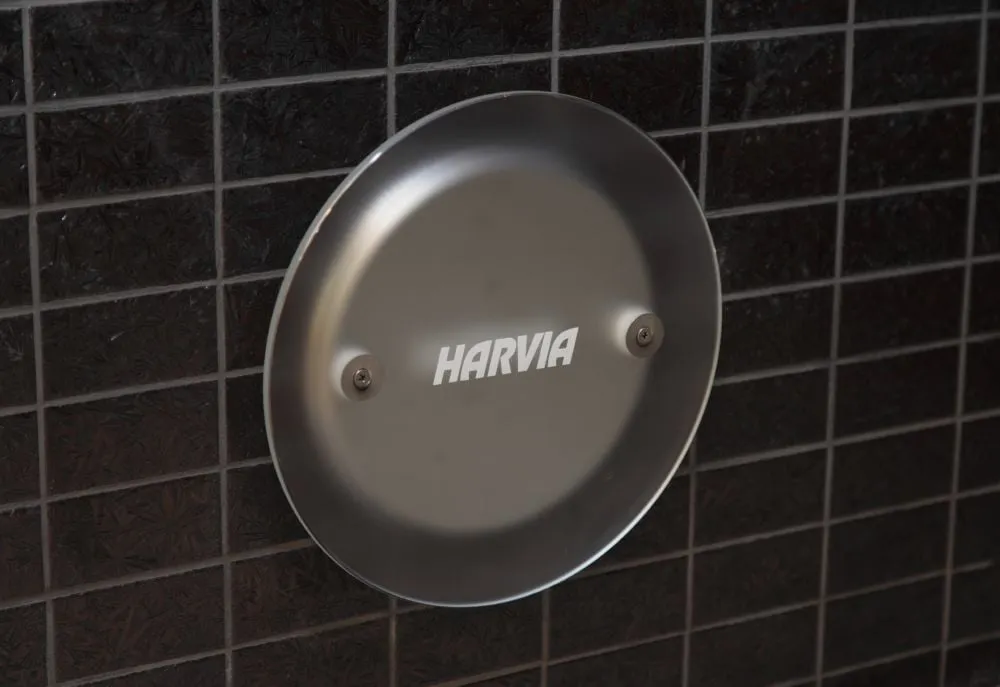 Harvia Silent steam nozzle installed in a steam room