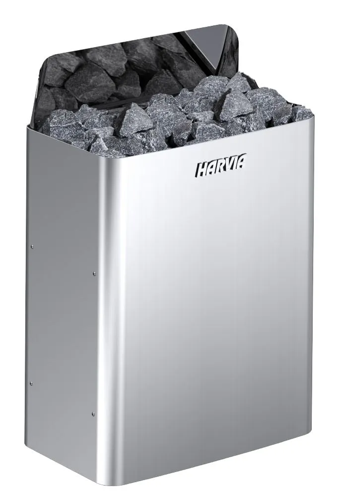 Harvia The Wall SW45E/SW60E heater in stainless steel, product photo