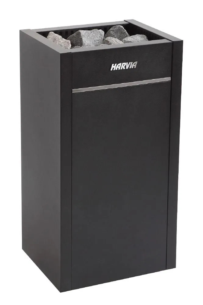 Harvia Virta 6.8/9.0 kW heater in black, product photo