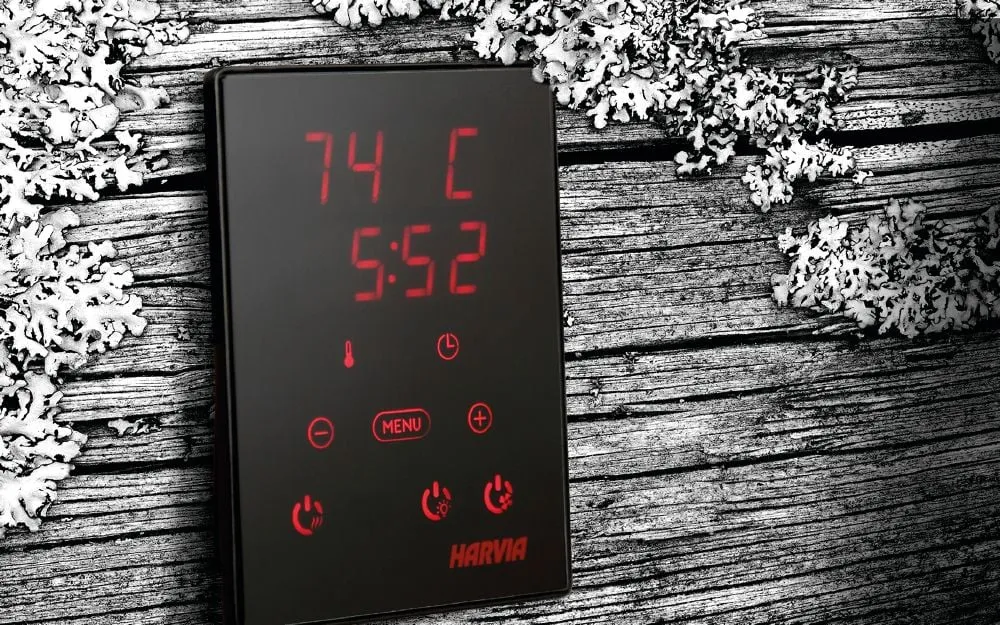 Harvia Xenio control panel in use